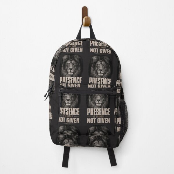 Item preview, Presence Is Earned Not Given Lion Motivational Quote Design designed and sold by Bennie Singh.