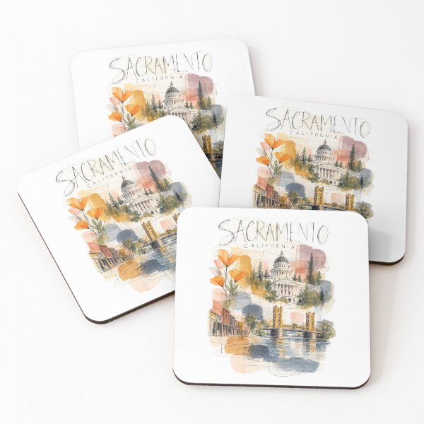 Item preview, Sacramento California — Capitol and Tower Bridge designed and sold by Russell Thorne.