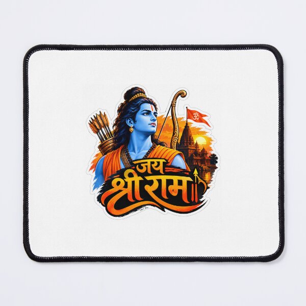 Item preview, Jai Shri Ram – Lord Ram Spiritual Sticker | Ram Mandir & Dhanush Design designed and sold by Solanki65.