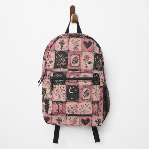 Item preview, Vintage Pink Rose Floral Patchwork Gothic Botanical Pattern designed and sold by AzsjaysStudio.