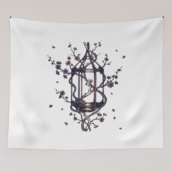 Item preview, Sakura Lantern Silhouette (Dark) designed and sold by LunaGlow Studio.