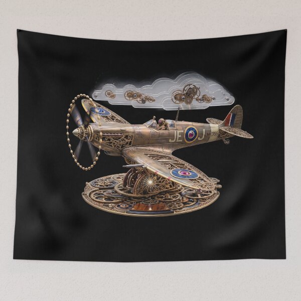 Item preview, Steampunk Spitfire Mechanical Fighter Plane designed and sold by ArtworkNorth.