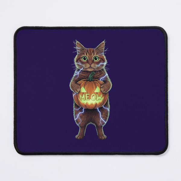 Item preview, Neon Halloween Cat and Pumpkin designed and sold by Mattigiov.