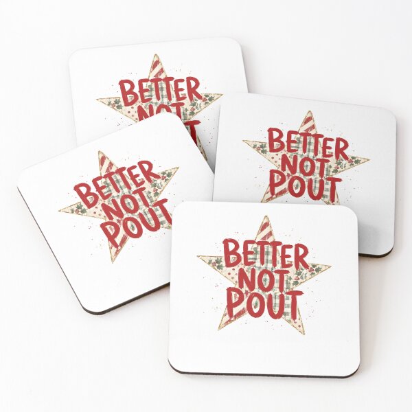 Item preview, Better Not Pout Christmas Star Holiday Quote designed and sold by OddPopARt.
