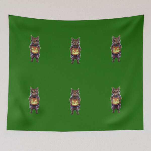Item preview, Neon Halloween Cat and Pumpkin designed and sold by Mattigiov.