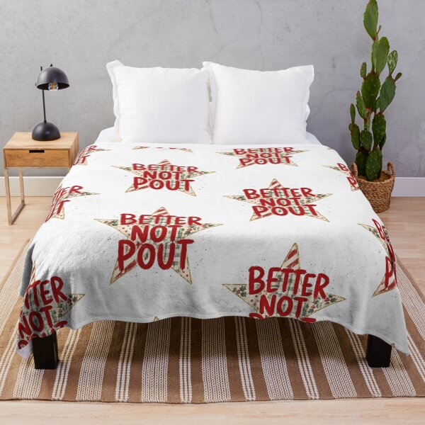 Item preview, Better Not Pout Christmas Star Holiday Quote designed and sold by OddPopARt.