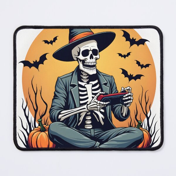 Item preview, Skeleton Playing Video Games designed and sold by MilaPrintify.