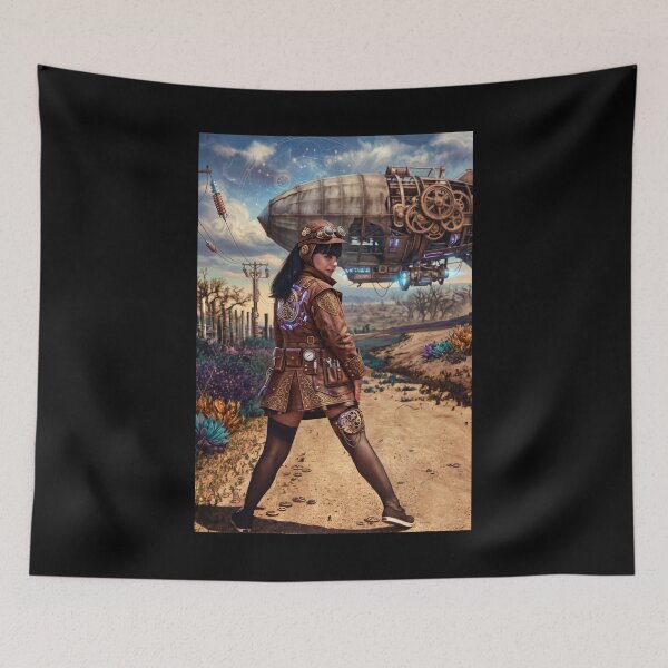 Item preview, Steampunk Airship Aviator Woman  designed and sold by ArtworkNorth.