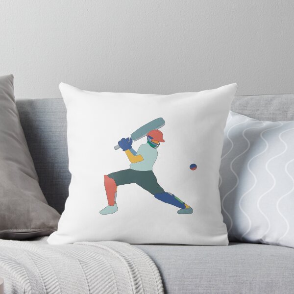Artikelvorschau, Blauer und roter Cricket-Schlagmann – Abstrakte Sportfigurenkunst entworfen und verkauft von iampaulmorris.