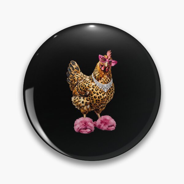 Item preview, Glam Leopard Chicken in Pink Glasses and Heels designed and sold by Glow-Paw-Studio.