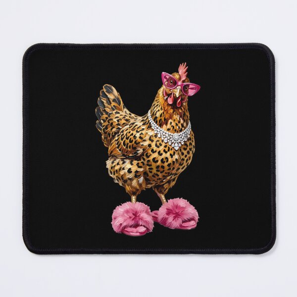 Item preview, Glam Leopard Chicken in Pink Glasses and Heels designed and sold by Glow-Paw-Studio.