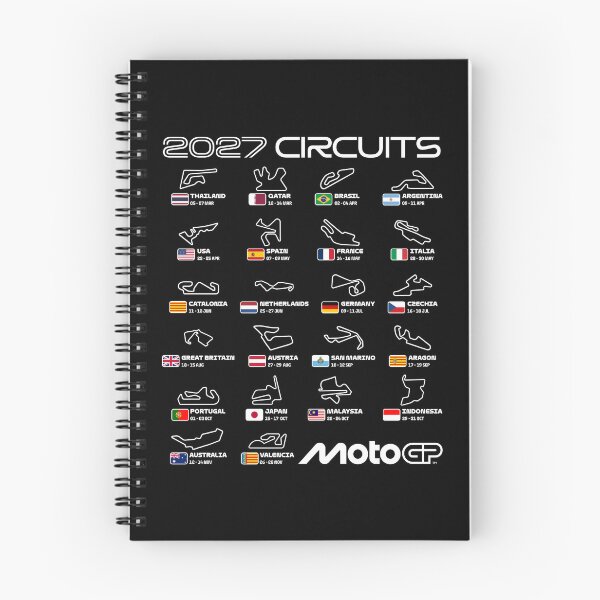 Item preview, MotoGP 2027 Season Circuits – Full Track Map Calendar Design designed and sold by Stotee.