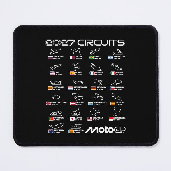 Item preview, MotoGP 2027 Season Circuits – Full Track Map Calendar Design designed and sold by Stotee.