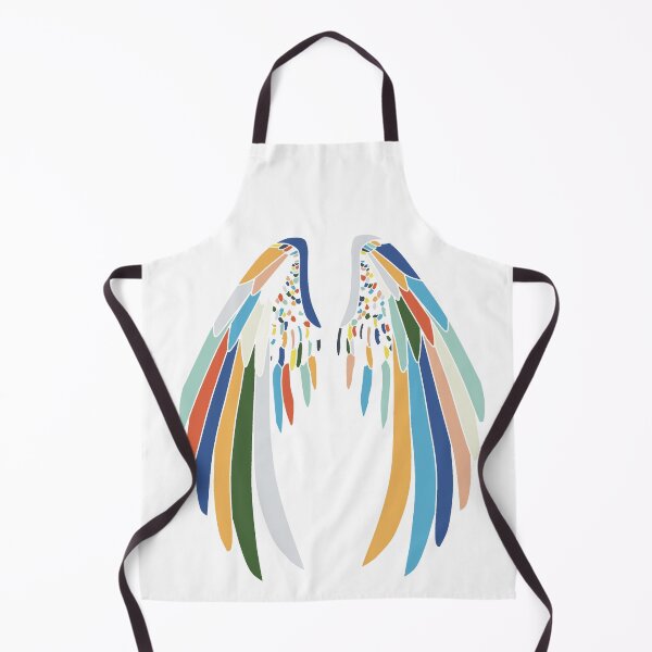 Item preview, Blue & Orange Angel Wings No. 1 - Minimalist Feather Line Art designed and sold by iampaulmorris.
