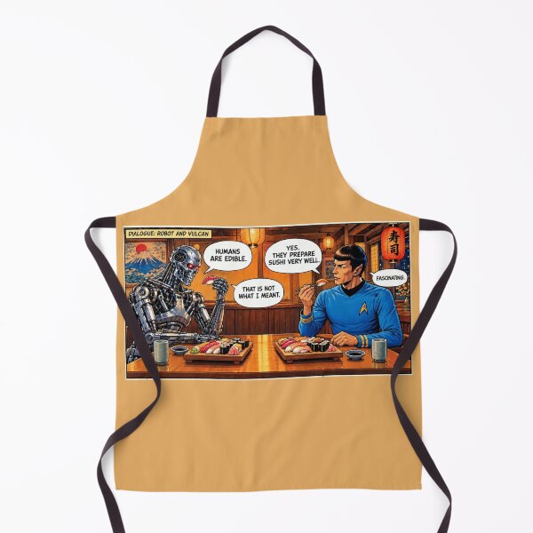 Item preview, Robot and Alien Sushi Dinner Funny Comic Dialogue designed and sold by SammyMorry.