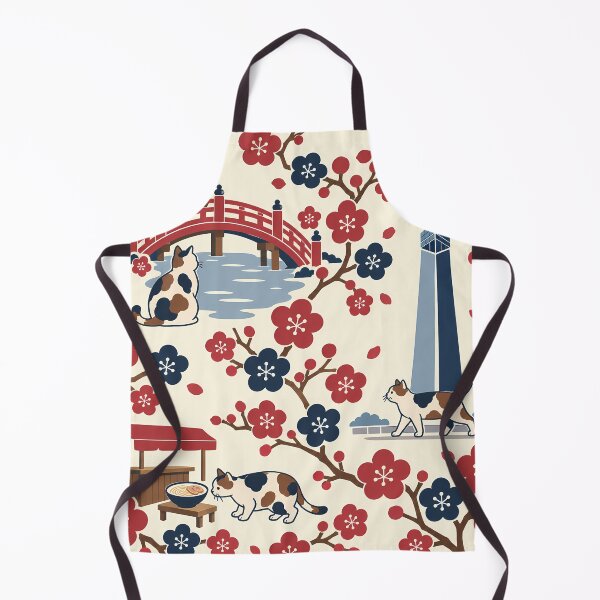 Item preview, Fukuoka Cats and Plum Blossom Japanese Pattern designed and sold by DAYAMA Japan.