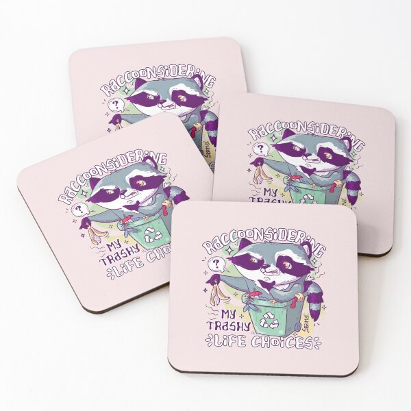 Item preview, Raccoonsidering – Raccoon Pun Illustration designed and sold by SPIRIMAL.