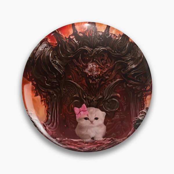 Item preview, Cute Kitten on Demon Throne designed and sold by Chonk Borris.