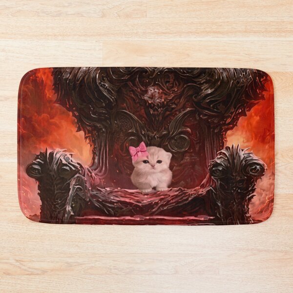 Item preview, Cute Kitten on Demon Throne designed and sold by Chonk Borris.