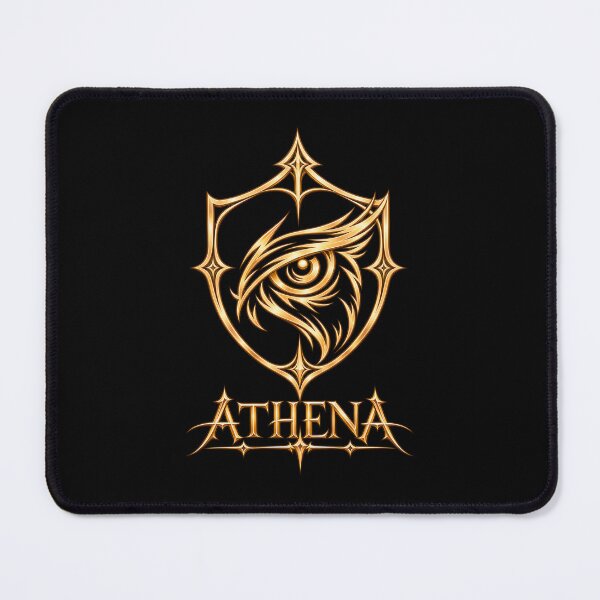 Item preview, Athena Greek Goddess Wisdom Owl Gold Emblem designed and sold by QubekShop.