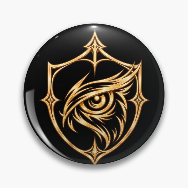 Item preview, Athena Greek Goddess Wisdom Owl Gold Emblem designed and sold by QubekShop.