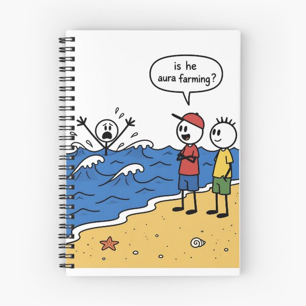 Item preview, Is He Farming Aura Funny Meme Drowning Beach T-Shirt designed and sold by Jack n' Sally's.