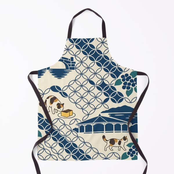 Item preview, Nagasaki Cats Japanese Shippo Pattern designed and sold by DAYAMA Japan.