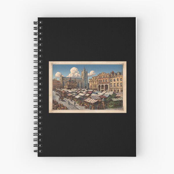 Item preview, Norwich Market Place, Historic Norfolk Illustration designed and sold by ArtworkNorth.