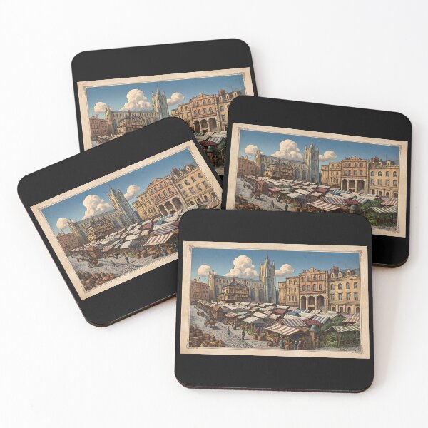 Item preview, Norwich Market Place, Historic Norfolk Illustration designed and sold by ArtworkNorth.