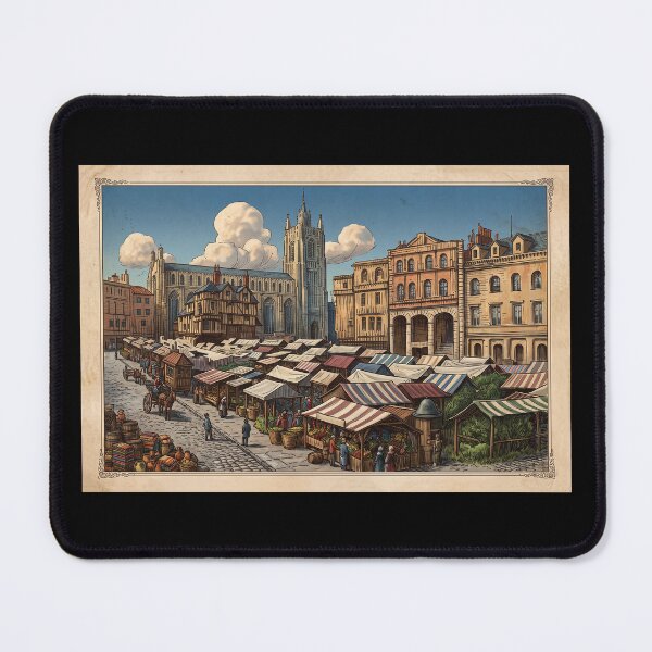 Item preview, Norwich Market Place, Historic Norfolk Illustration designed and sold by ArtworkNorth.