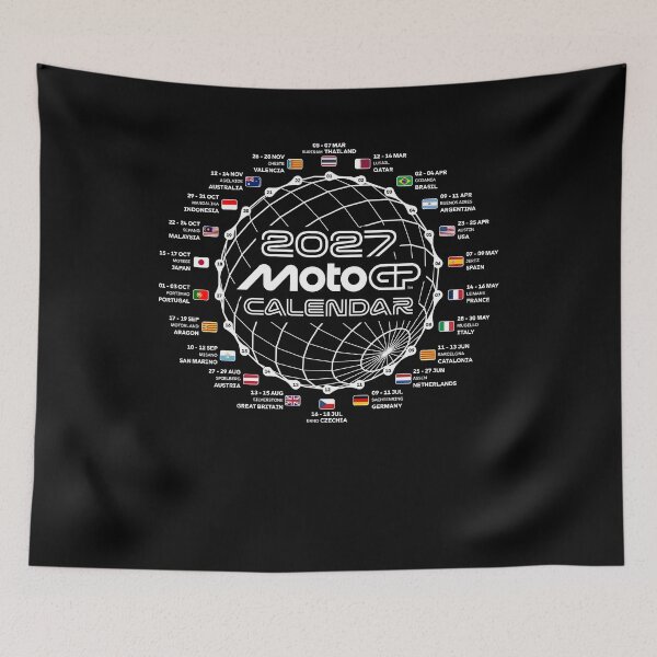 Item preview, MotoGP 2027 World Tour – Race Calendar Country Flags Design designed and sold by Stotee.