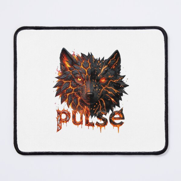 Item preview, Volcanic Magma Wolf Head Graphic - Pulse Streetwear Design designed and sold by DesignbyKarma.