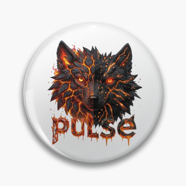 Item preview, Volcanic Magma Wolf Head Graphic - Pulse Streetwear Design designed and sold by DesignbyKarma.
