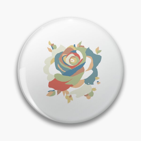 Item preview, Cream & Blue Rose Bloom - Abstract Mosaic Floral Art designed and sold by iampaulmorris.