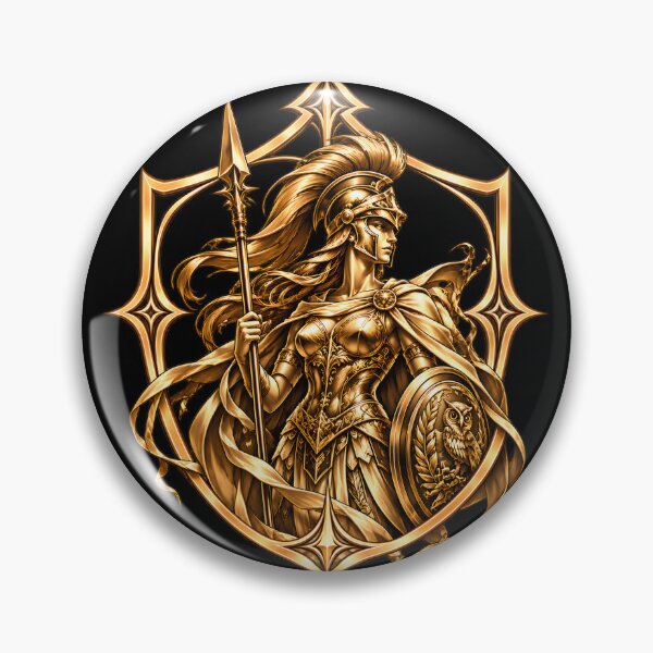 Item preview, Athena Greek Goddess Warrior Owl Shield designed and sold by QubekShop.