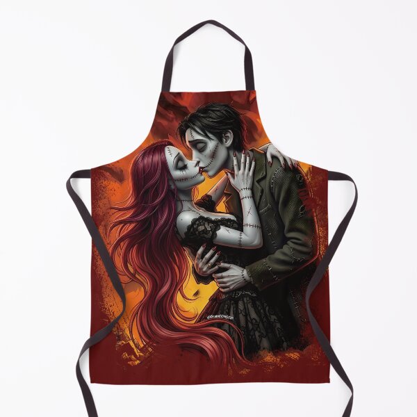 Item preview, Love Burns Brighter Gothic Stitched Couple Fiery Romance Art designed and sold by BrainConstip.