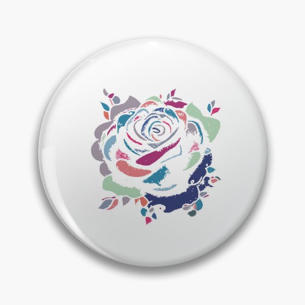 Item preview, Pink & Blue Rose Bloom - Abstract Mosaic Floral Art designed and sold by iampaulmorris.