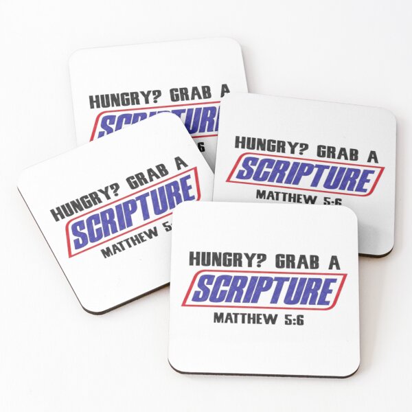 Item preview, Hungry Grab A Scripture Matthew 56 – Bold Christian Quote Design designed and sold by EatPrayLive.