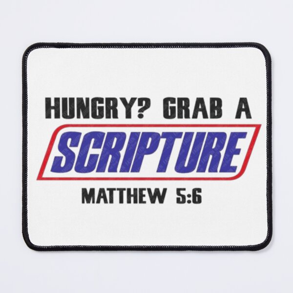 Item preview, Hungry Grab A Scripture Matthew 56 – Bold Christian Quote Design designed and sold by EatPrayLive.
