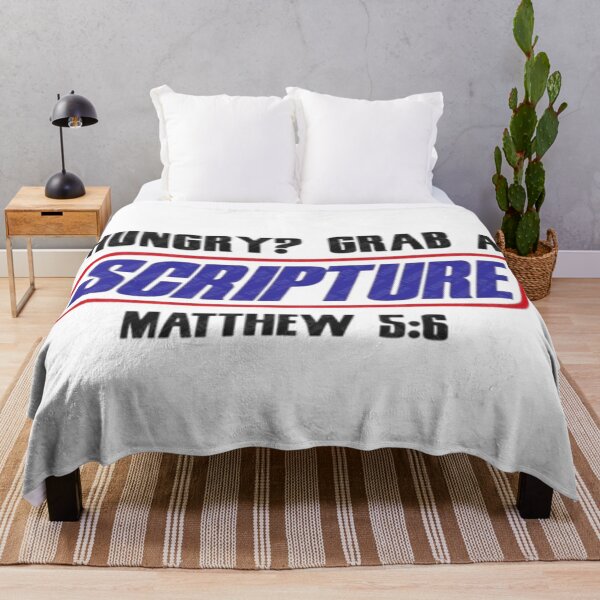 Item preview, Hungry Grab A Scripture Matthew 56 – Bold Christian Quote Design designed and sold by EatPrayLive.