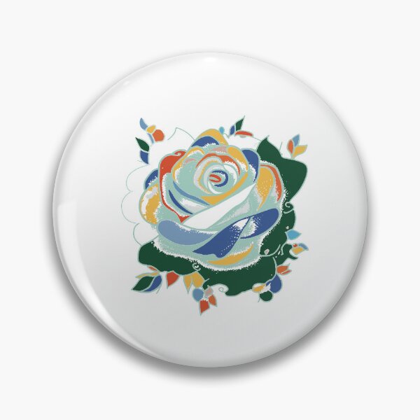 Item preview, White & Green Rose Bloom - Abstract Mosaic Floral Art designed and sold by iampaulmorris.