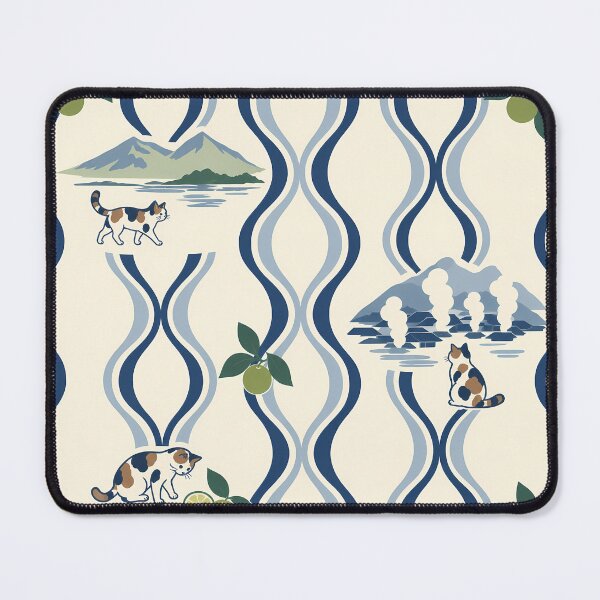 Item preview, Oita Calico Cats Japanese Tatewaku Pattern designed and sold by DAYAMA Japan.