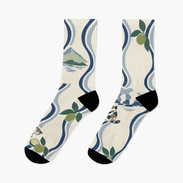 Item preview, Oita Calico Cats Japanese Tatewaku Pattern designed and sold by DAYAMA Japan.