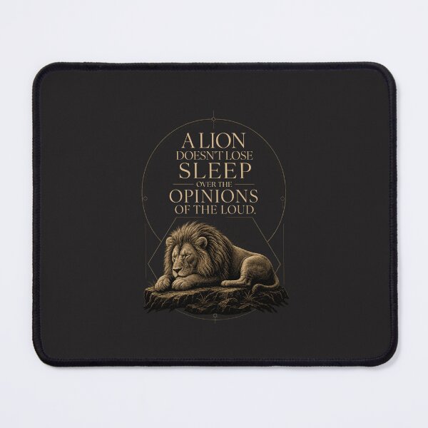 Item preview, A Lion Doesn't Lose Sleep Over The Opinions Of The Loud - Minimalist Stoic Entrepreneur Quote Minimalist Lion Art designed and sold by Bennie Singh.