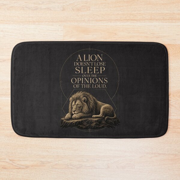 Item preview, A Lion Doesn't Lose Sleep Over The Opinions Of The Loud - Minimalist Stoic Entrepreneur Quote Minimalist Lion Art designed and sold by Bennie Singh.