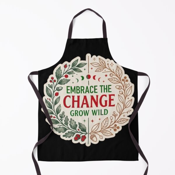 Item preview, Embrace The Change Grow Wild - Red Autumn Botanical Wreath designed and sold by Salma.Store.