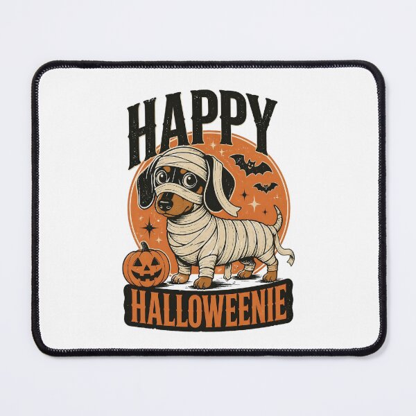 Item preview, Happy Halloweenie Mummy Dachshund Vintage Halloween designed and sold by Jack n' Sally's.