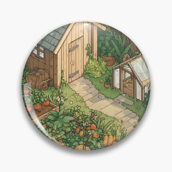Item preview, Cozy Pixel Garden Patch | Cute Retro Gardening Art designed and sold by Pixel8Prints.