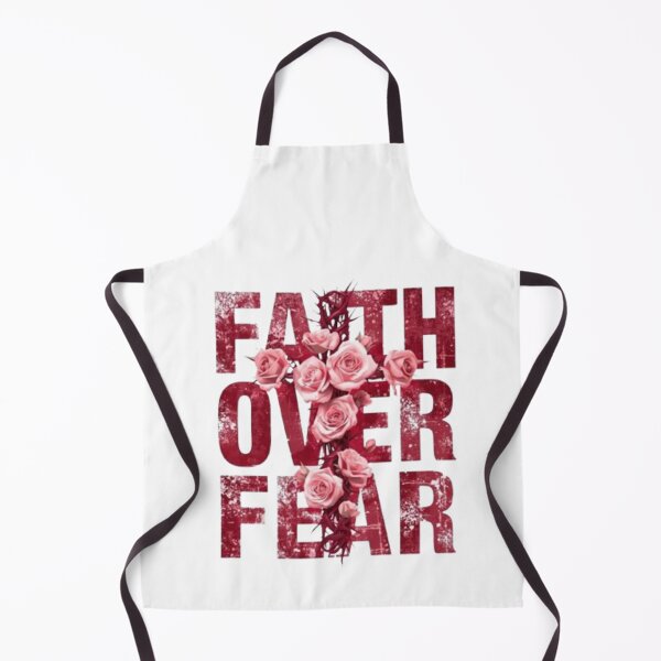 Item preview, Faith Over Fear Rose Cross  Christian Floral Inspirational Art designed and sold by EatPrayLive.