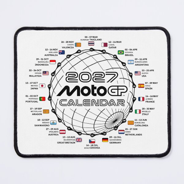 Item preview, MotoGP 2027 World Tour – Race Calendar Country Flags Design designed and sold by Stotee.